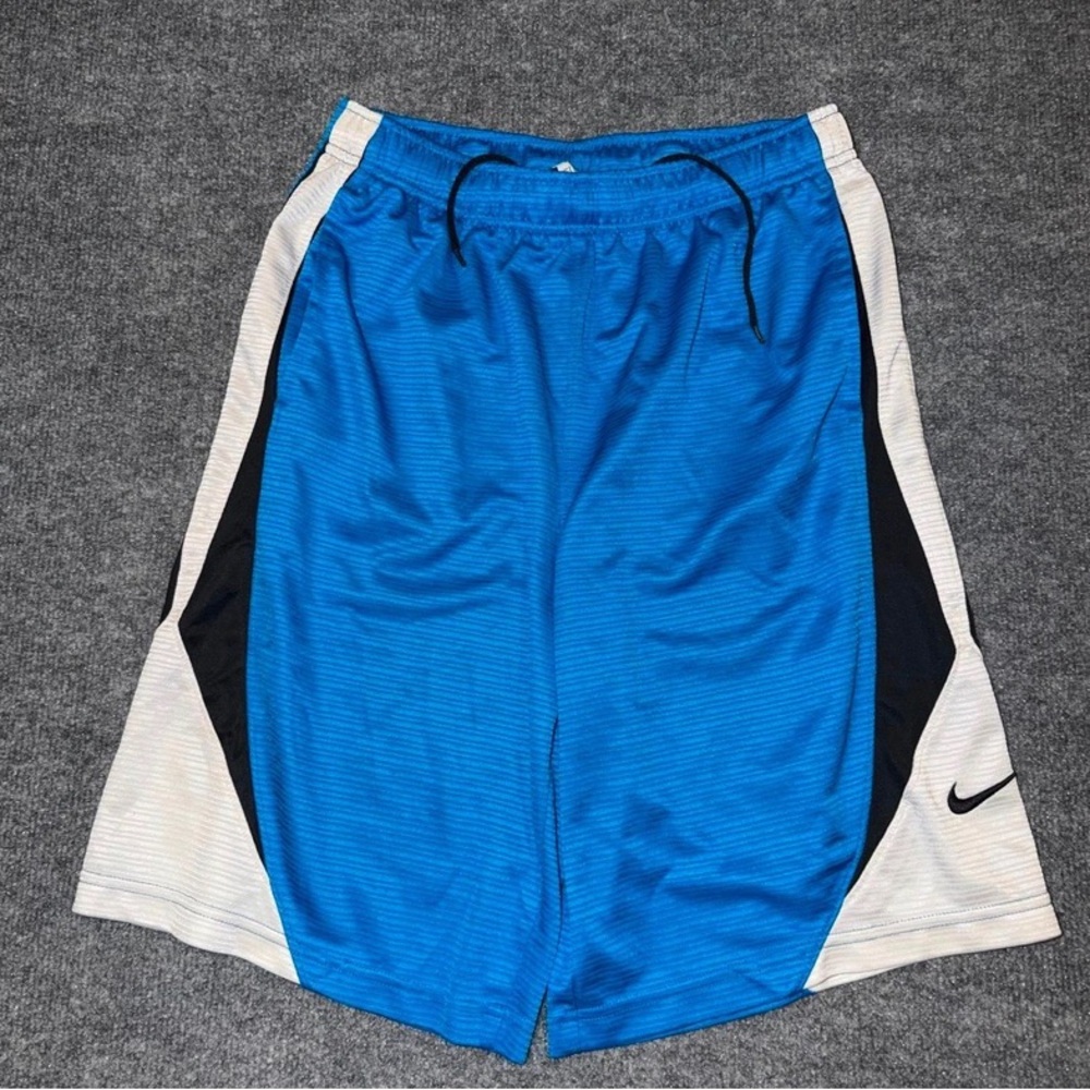 Nike Men’s Royal Blue Athletic Shorts with Black & White Panels
